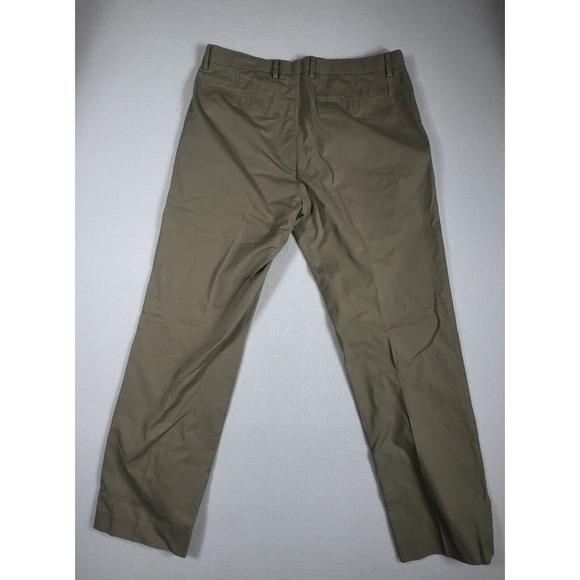 Banana Republic Chinos Mens 35x29.5 Slim Fit Straight Flat Front Khaki Pants - Picture 3 of 10